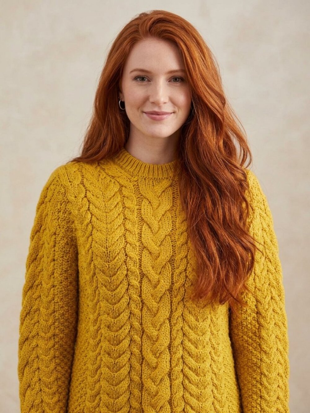 Aran Sweater Market Omey Wool Crew Neck Sweater